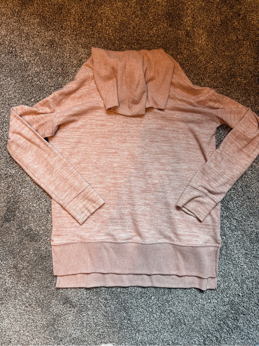 GAP Women's Heathered Blush Cowl Neck Sweater